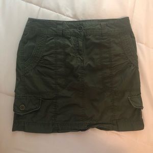 Olive Green Cargo Skirt